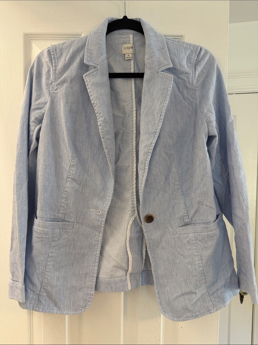 J. Crew Pale Blue Women's Single-Button Blazer